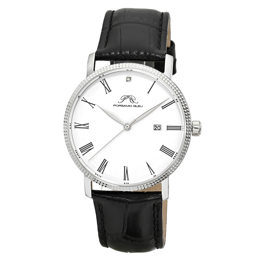 Porsamo Bleu Veritas 1 Quartz White Dial Men's Watch 1361AVEL