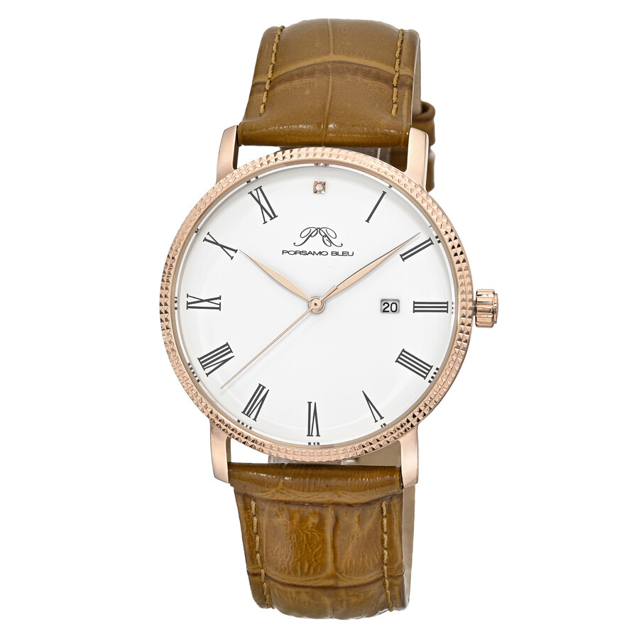 Porsamo Bleu Veritas 1 Quartz White Dial Men's Watch 1361EVEL