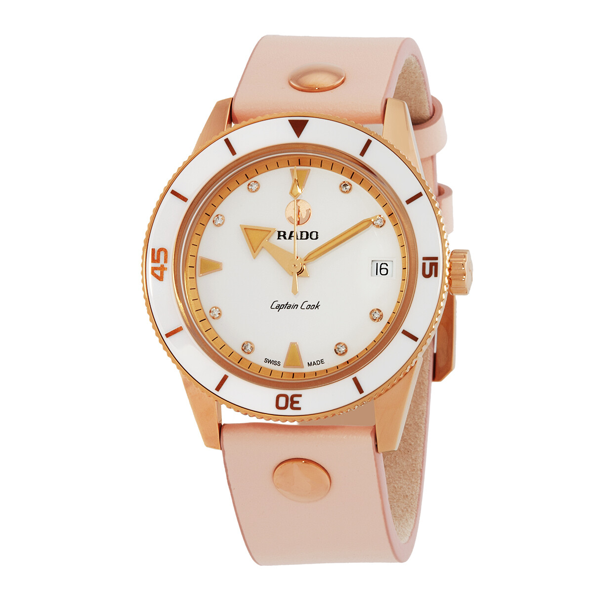 Rado Captain Cook Automatic Diamond White Dial Ladies Watch R32139708