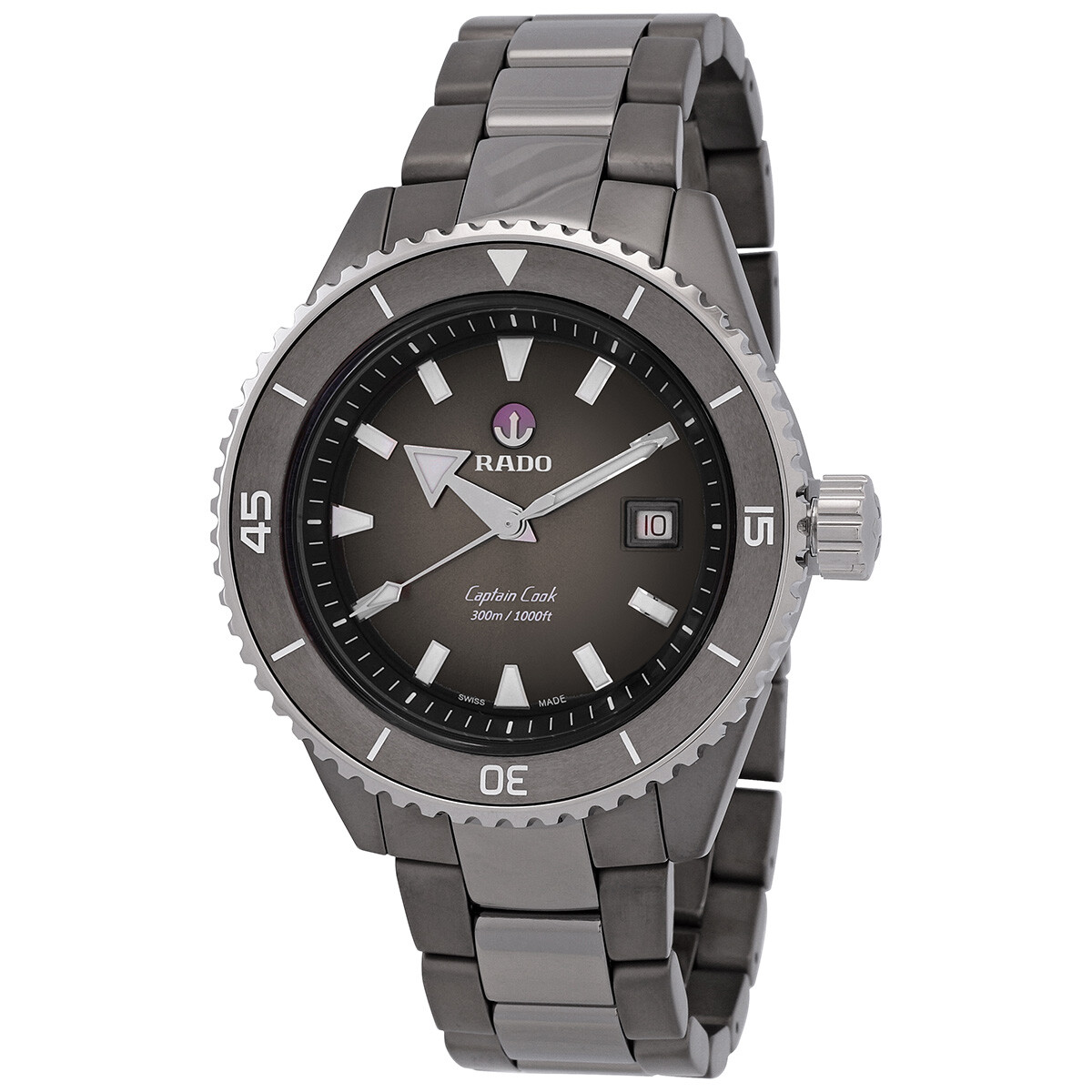 Rado Captain Cook High-Tech Ceramic Diver Automatic Grey Dial Men's Watch R32144102