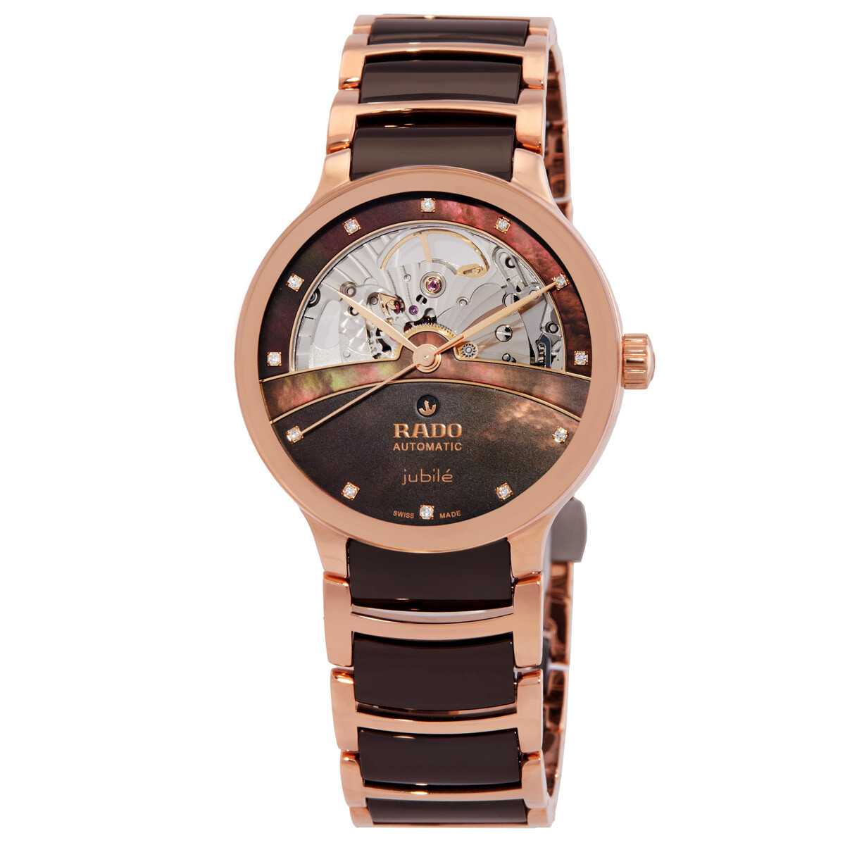 Rado Centrix Automatic Diamond Brown Dial Ladies Watch R30029902