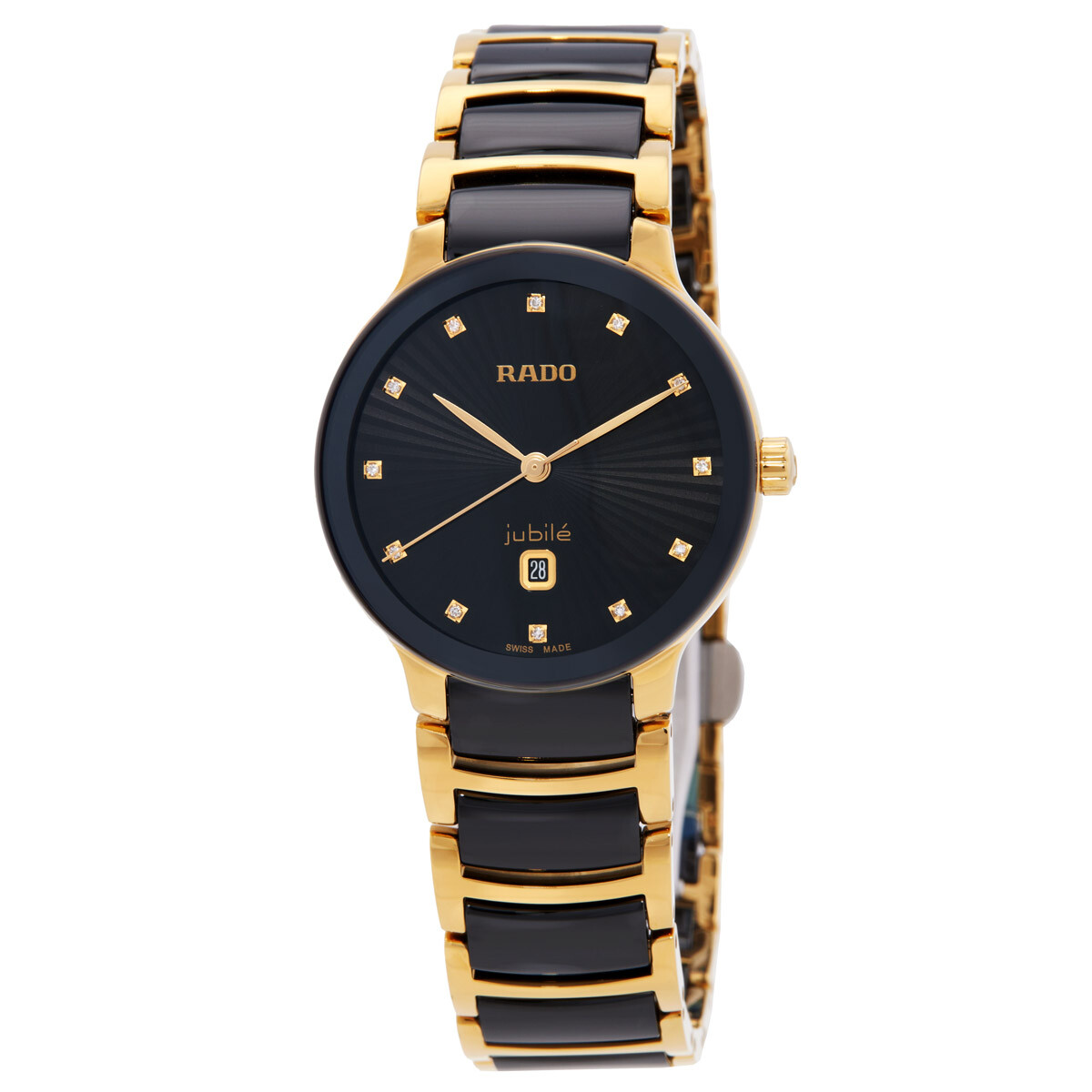 Rado Centrix Diamonds Quartz Black Dial Ladies Watch R30025742