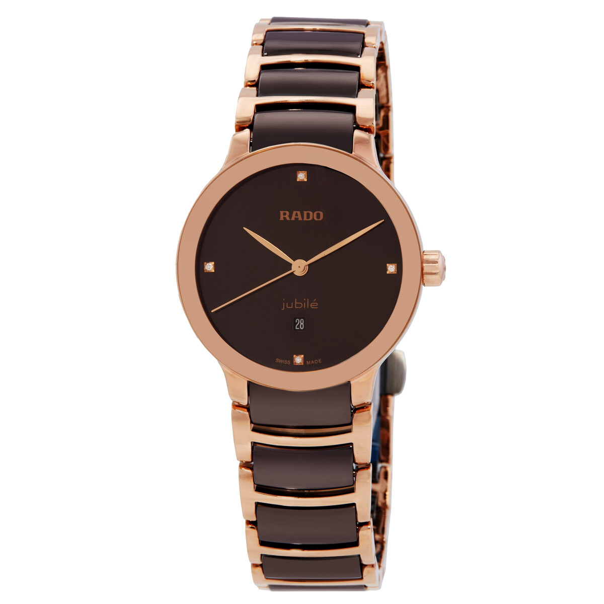 Rado Centrix Diamonds Quartz Brown Dial Ladies Watch R30024712