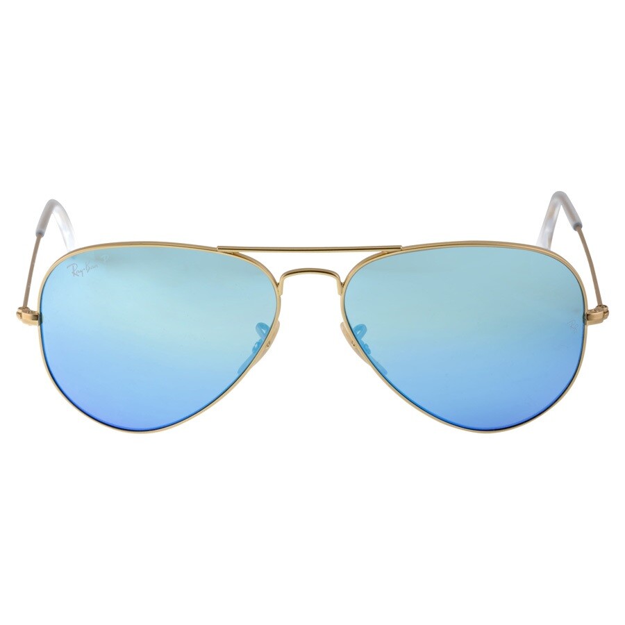 Ray Ban Aviator Flash Lenses Polarized Blue Unisex Sunglasses RB3025 112/4L 58