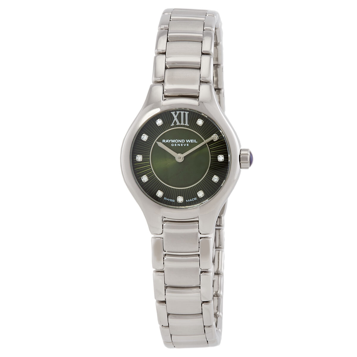 Raymond Weil Noemia Quartz Diamond Green Dial Ladies Watch 5124-ST-52181