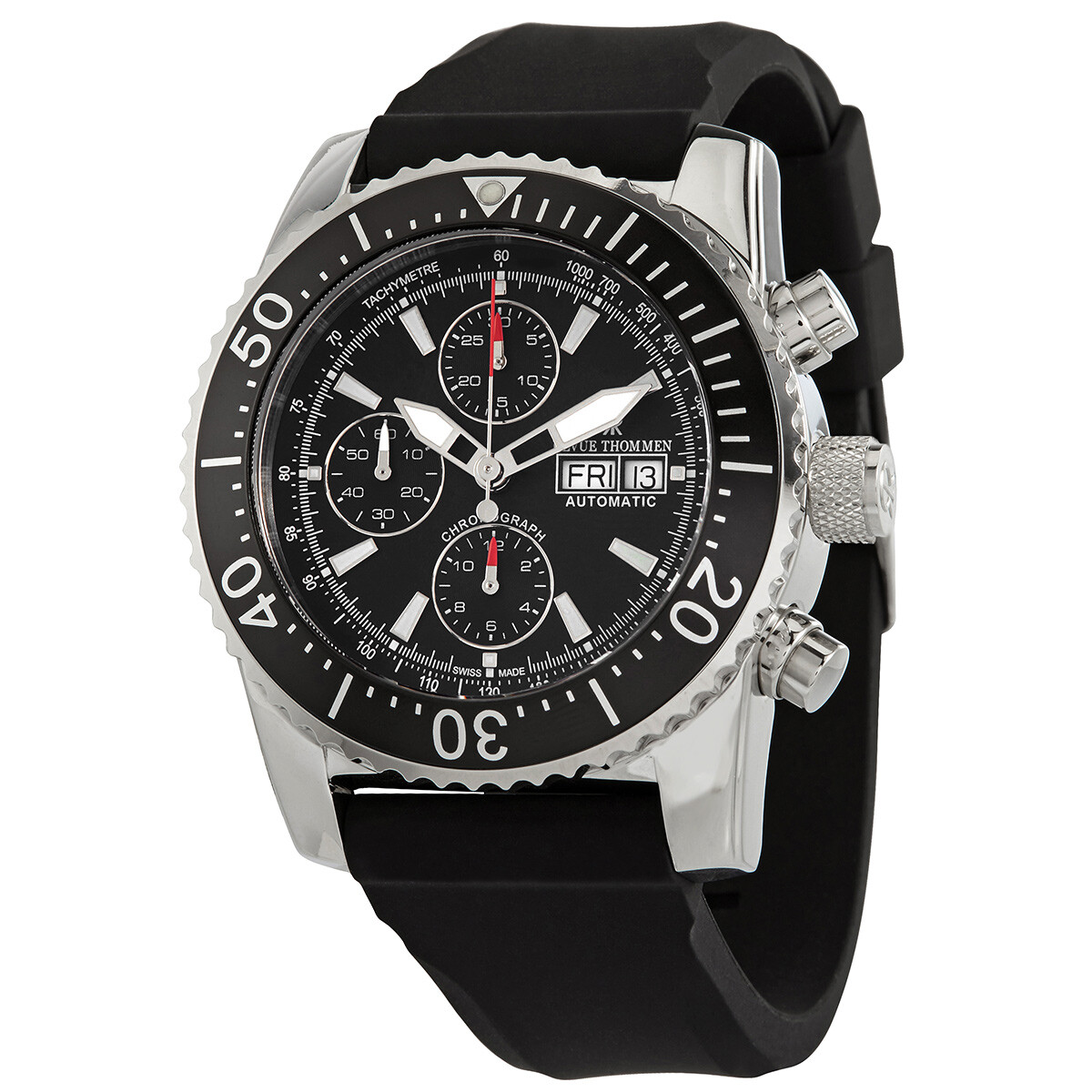 Revue Thommen Air Speed Chronograph Automatic Black Dial Men's Watch 17030.6534