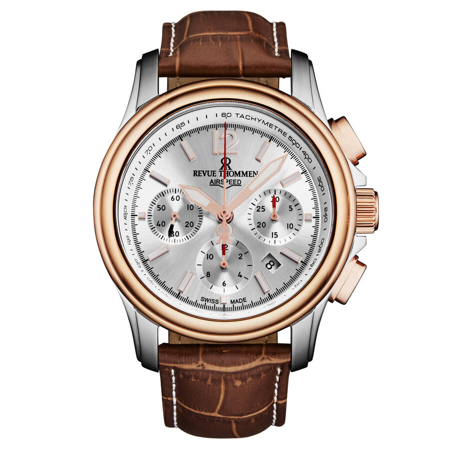 Revue Thommen Air Speed Chronograph Automatic Silver Dial Men's Watch 16041.6352