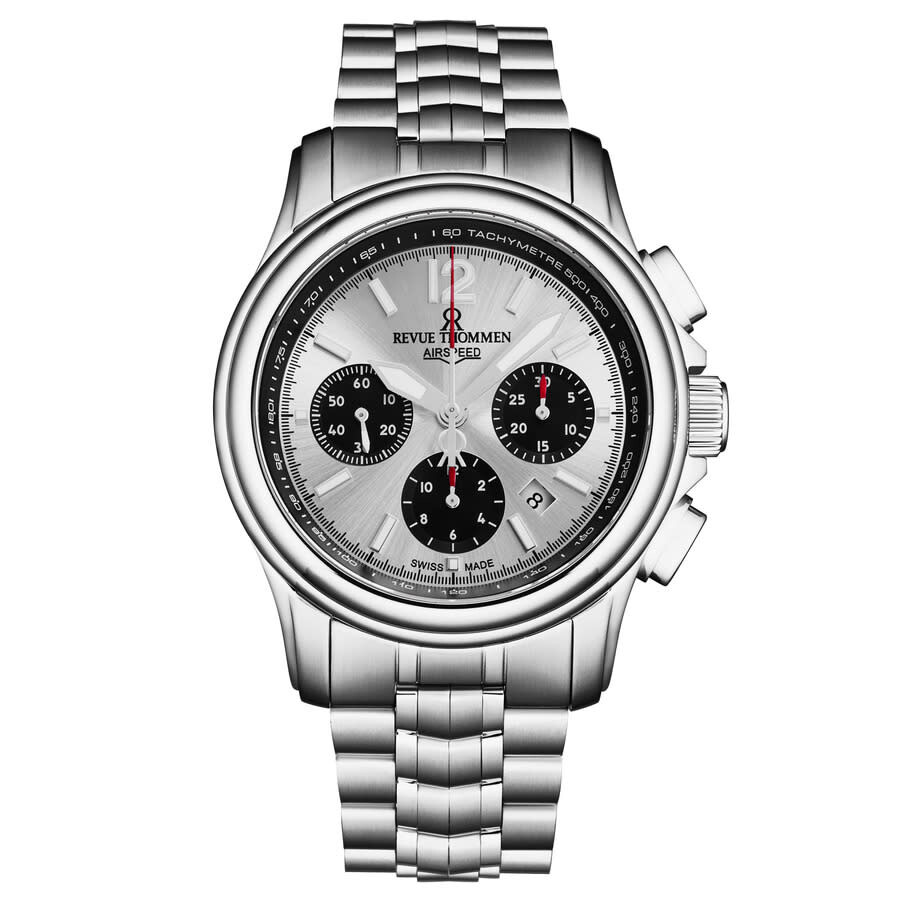 Revue Thommen Air Speed Chronograph Automatic Silver Dial Men's Watch 16041.6432