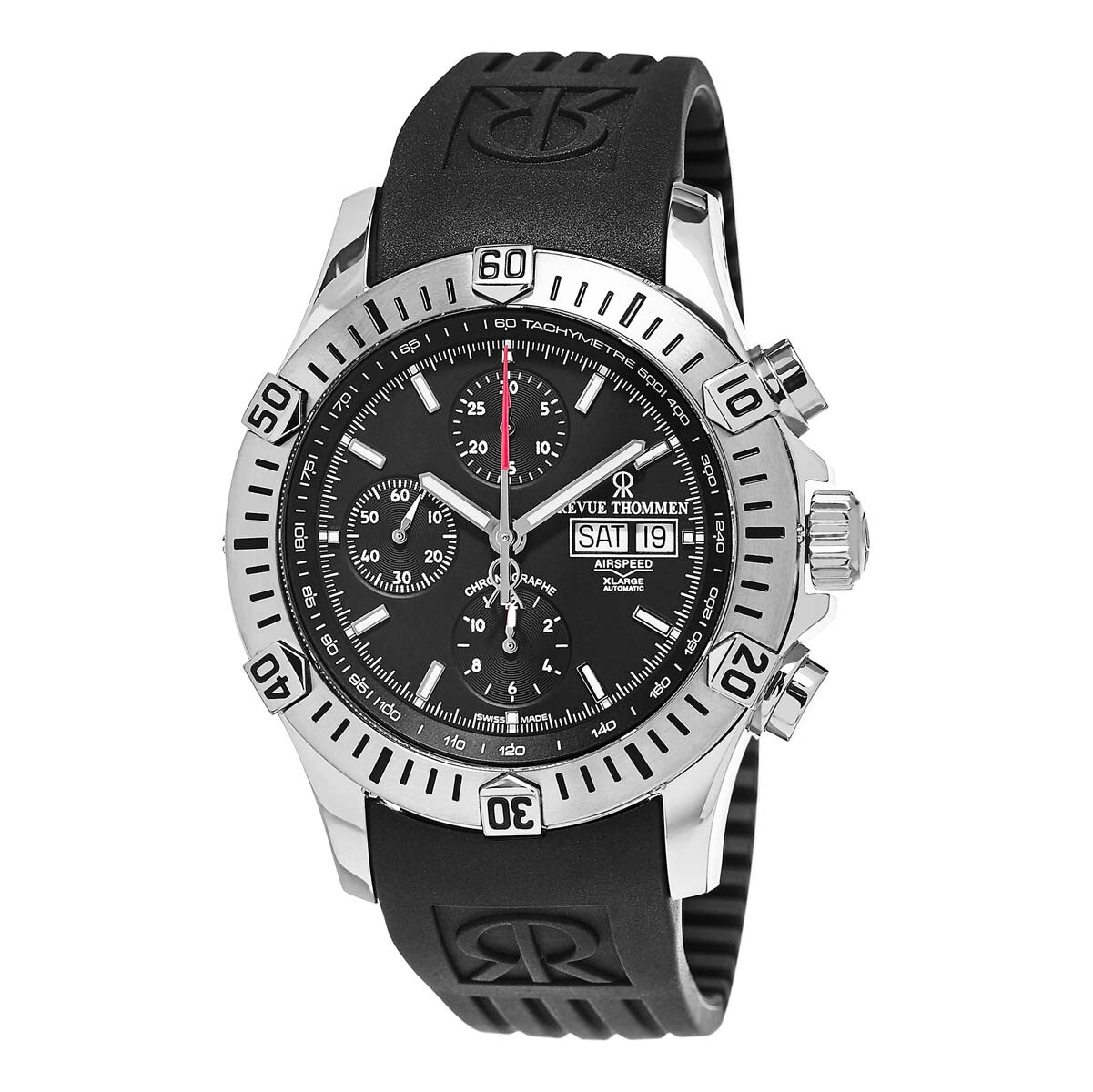 Revue Thommen Air Speed XL Chronograph Automatic Black Dial Men's Watch 16071.6839