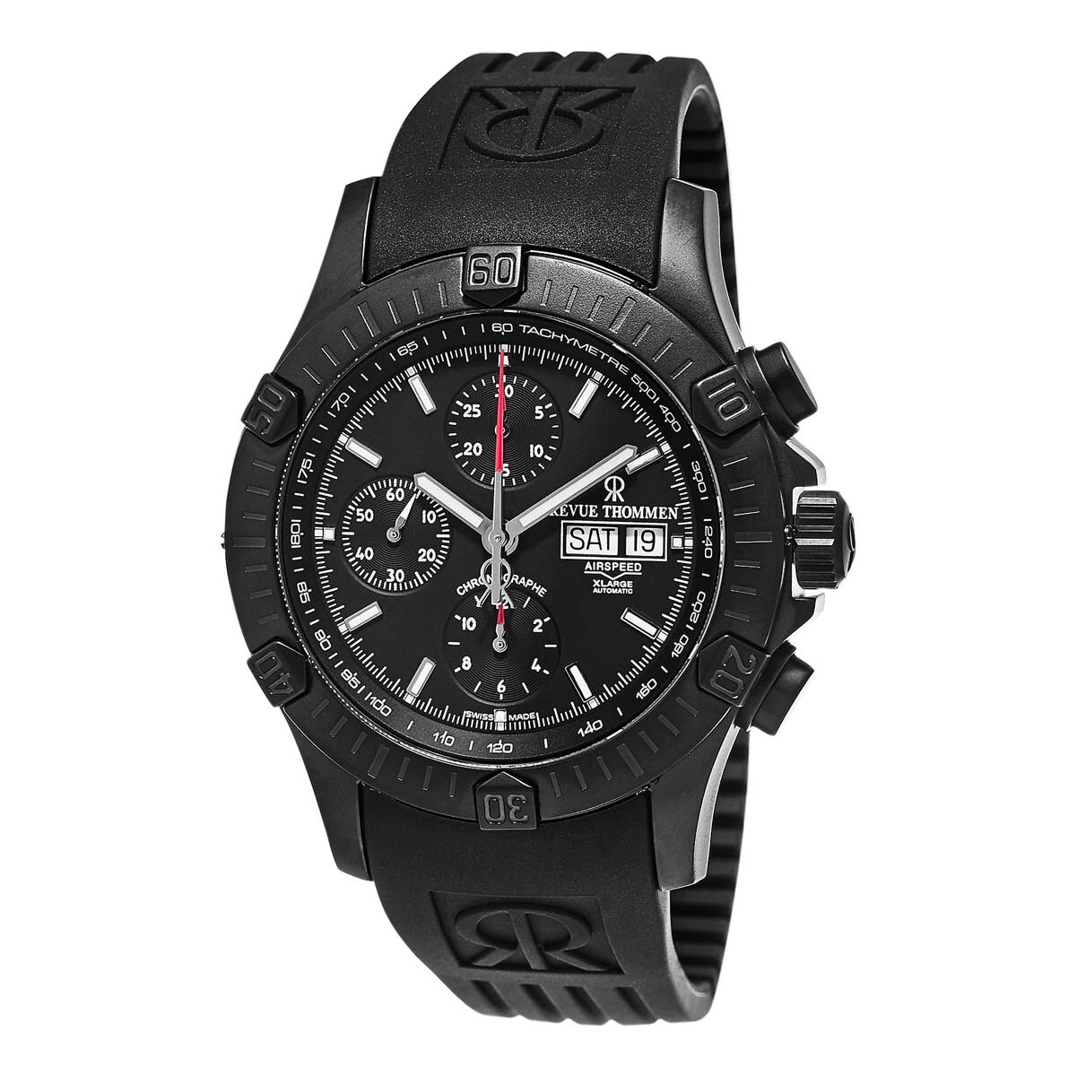 Revue Thommen Air Speed XL Chronograph Automatic Black Dial Men's Watch 16071.6877