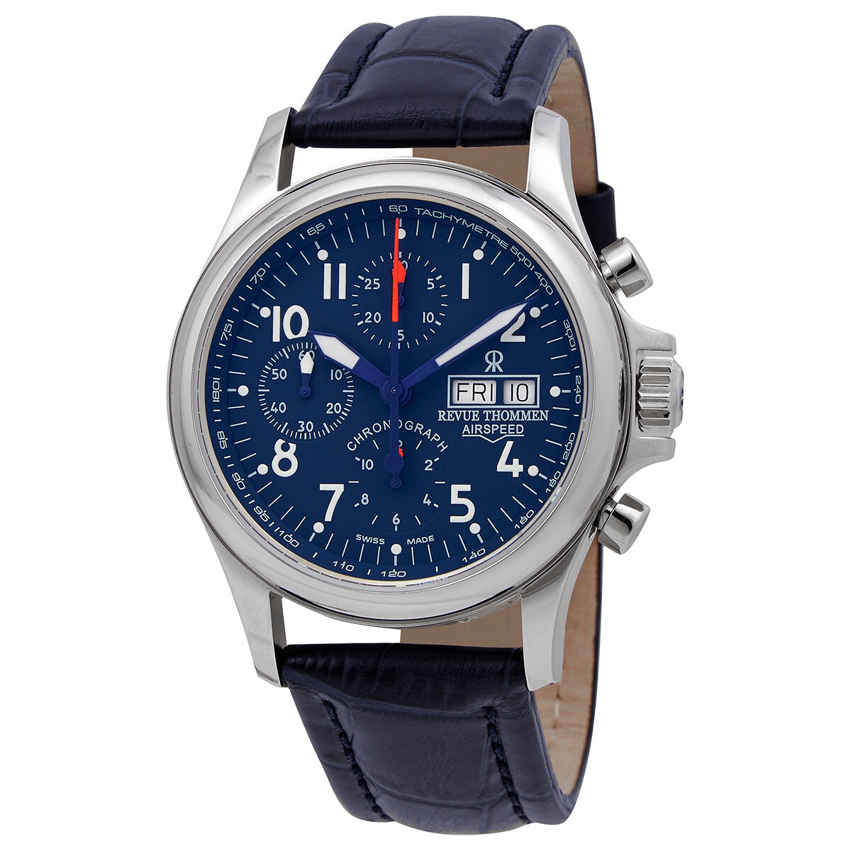 Revue Thommen Airspeed Pilot Chronograph Automatic Blue Dial Men's Watch 17081.6539