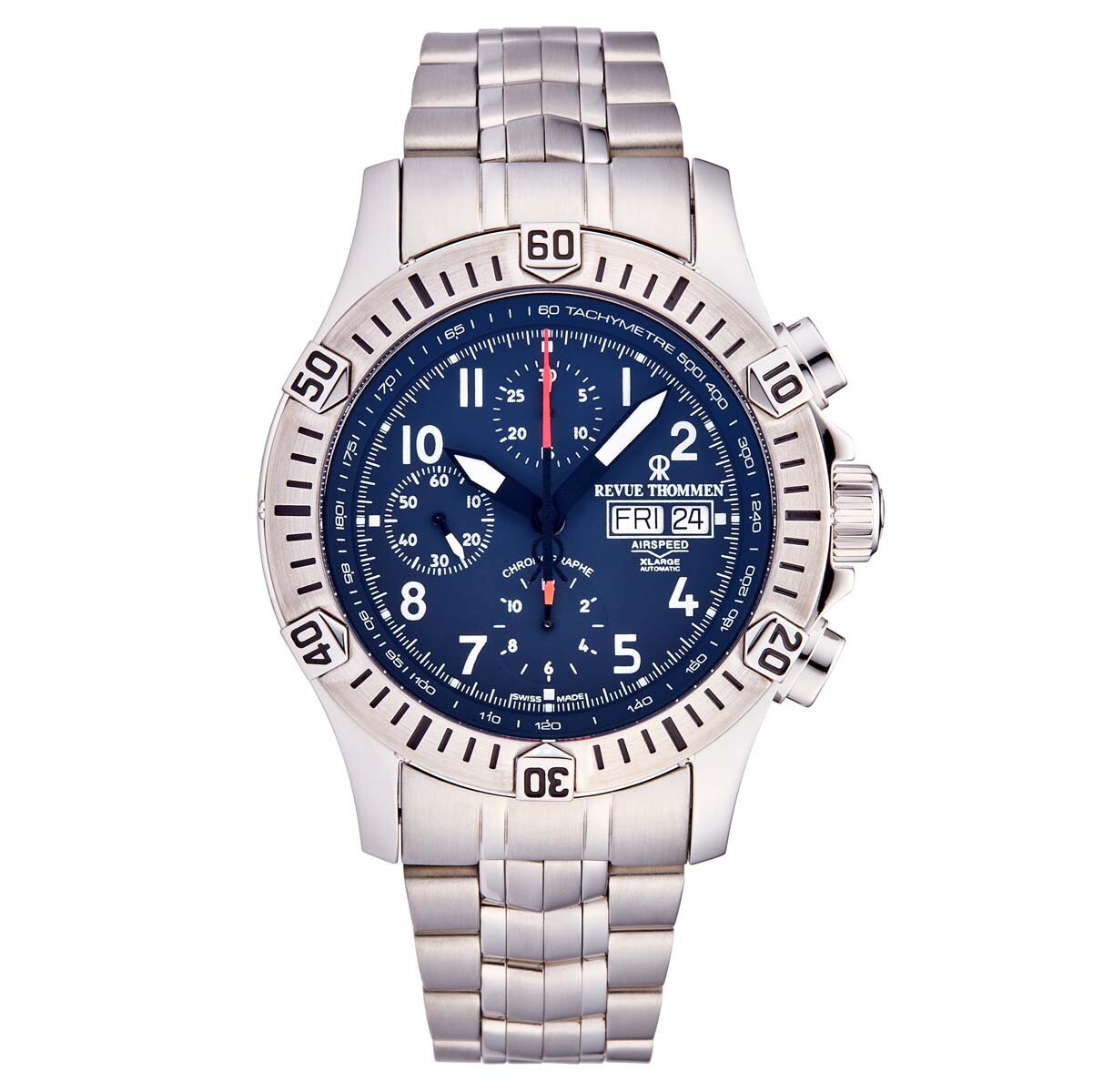 Revue Thommen Airspeed X Large Chronograph Automatic Blue Dial Men's Watch 16071.6125