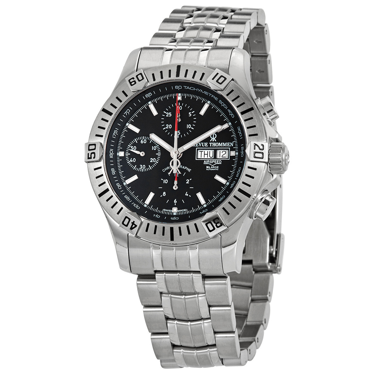 Revue Thommen Airspeed XLarge Chronograph Automatic Black Dial Men's Watch 16071.6139