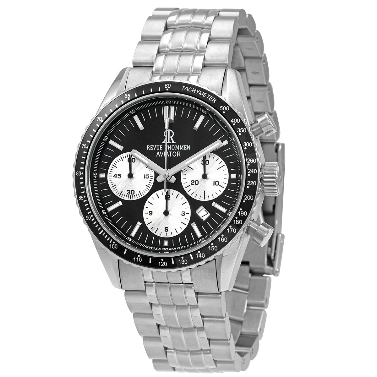 Revue Thommen Aviator Chronograph Automatic Black Dial Men's Watch 17000.6134