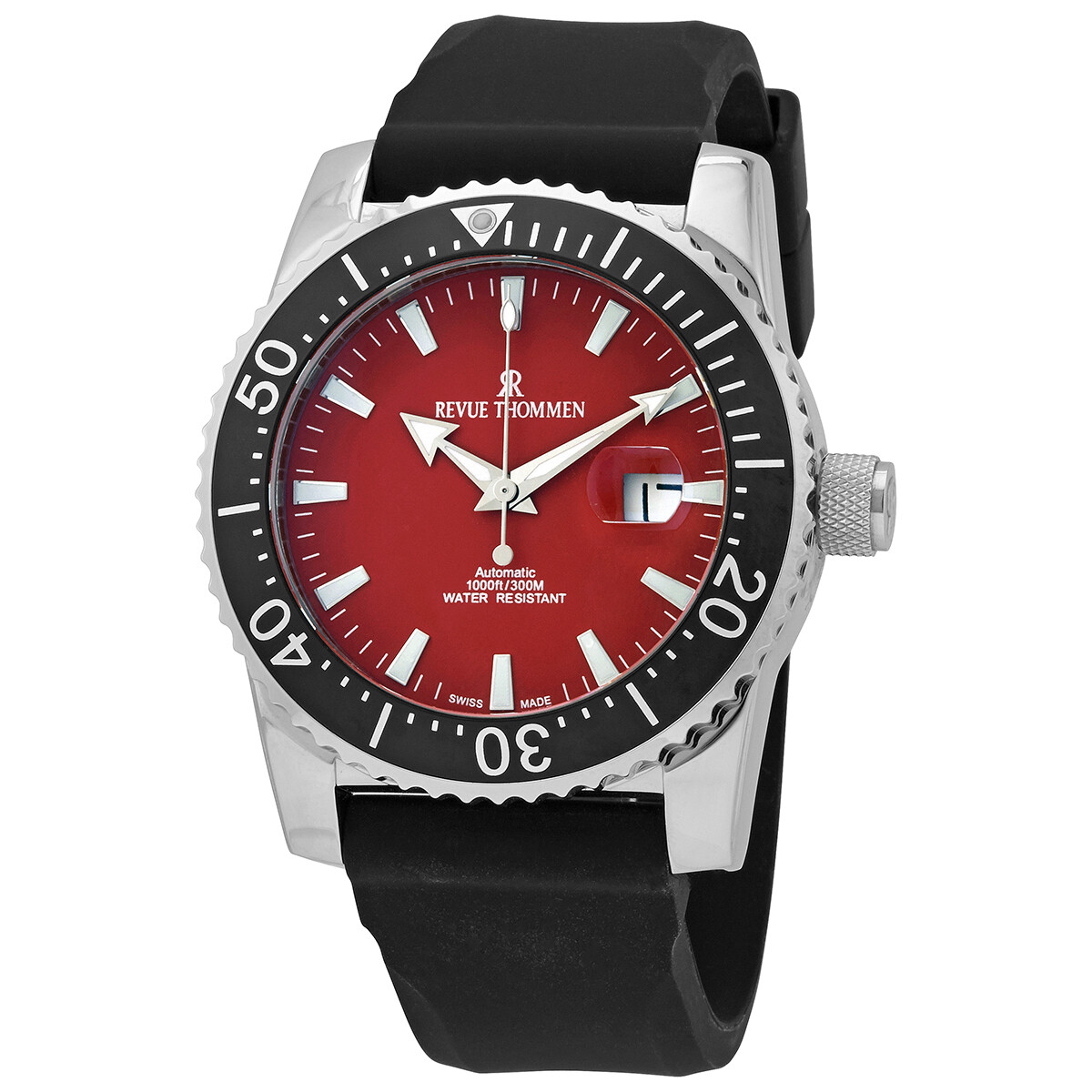 Revue Thommen Diver Automatic Red Dial Men's Watch 17030.2536