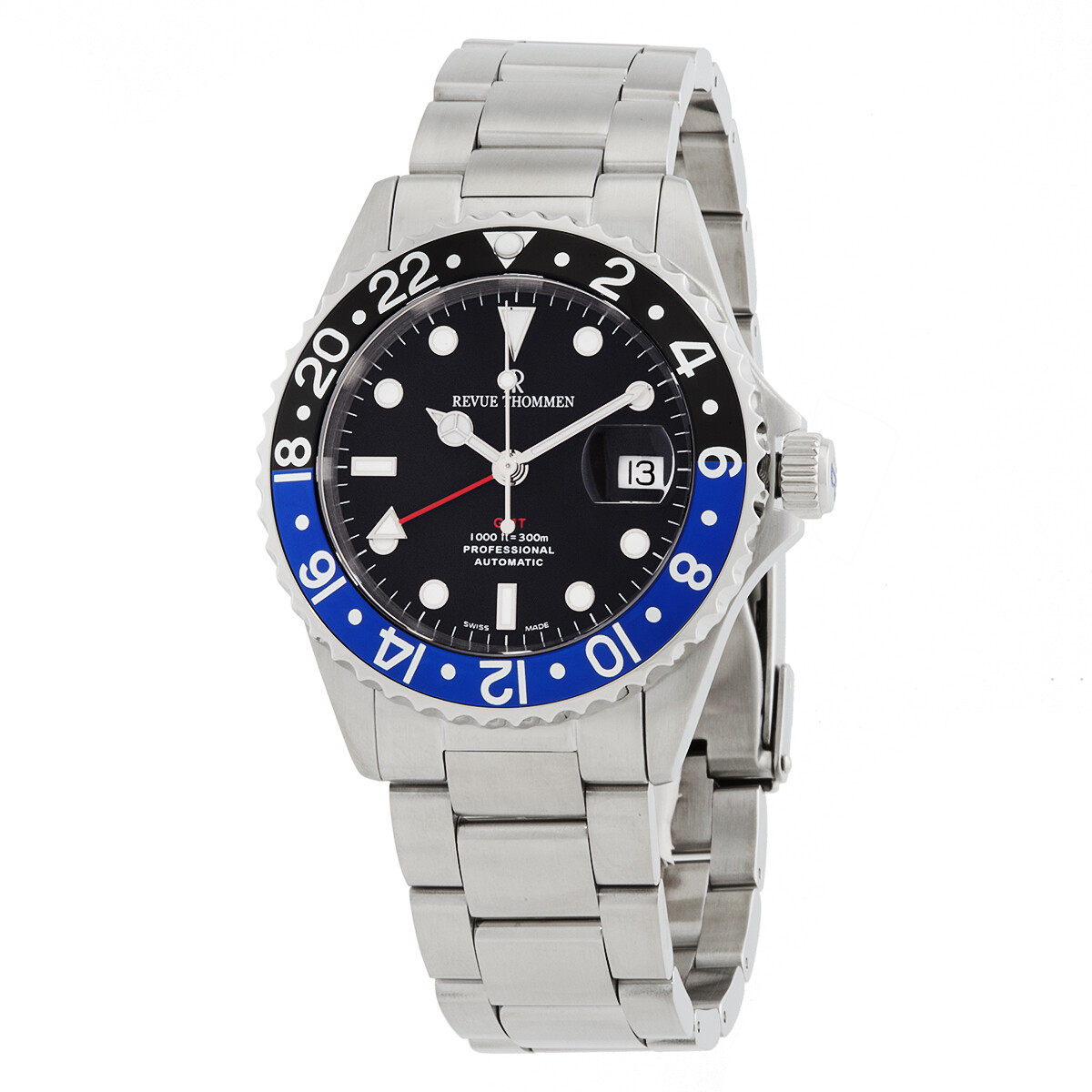 Revue Thommen Diver Black Dial Batman Bezel Men's Watch 17572.2133