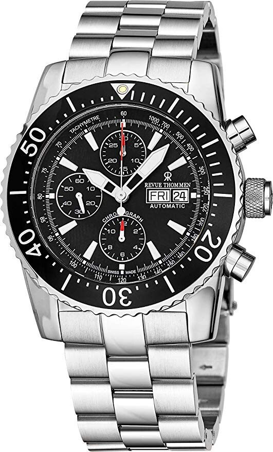 Revue Thommen Diver Chronograph Automatic Black Dial Men's Watch 17030.6134