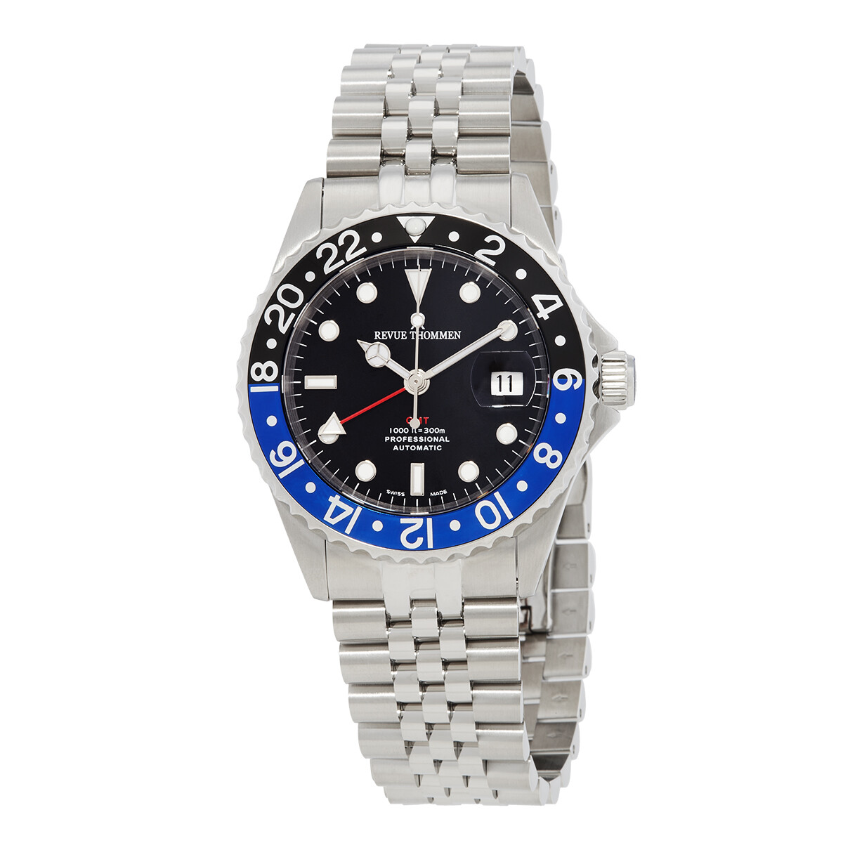 Revue Thommen Diver GMT Automatic Black Dial Men's Watch 17572.2233