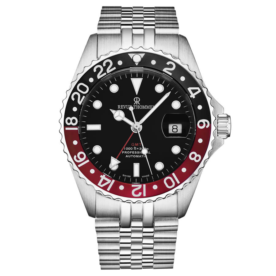 Revue Thommen Diver GMT Automatic Black Dial Men's Watch 17572.2236