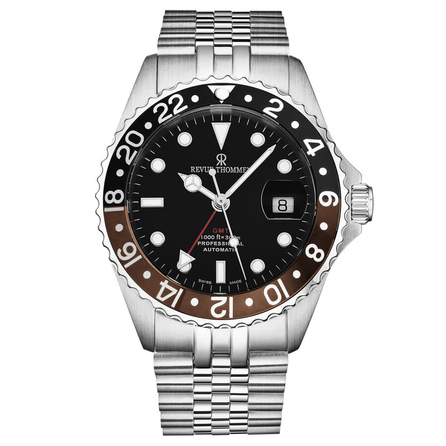 Revue Thommen Diver GMT Automatic Black Dial Men's Watch 17572.2239