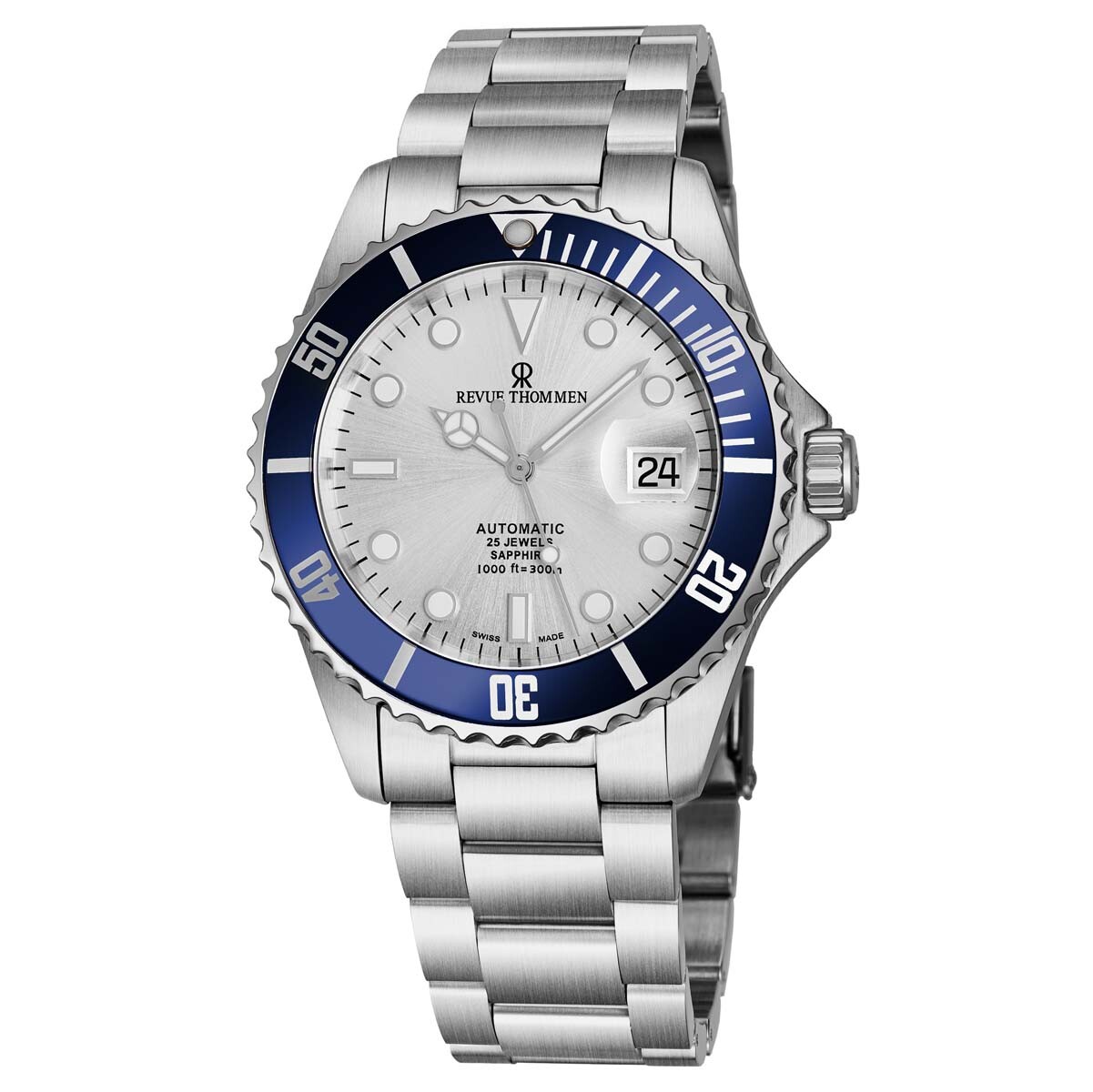 Revue Thommen Diver XL Automatic Silver Dial Men's Watch 17571.2125
