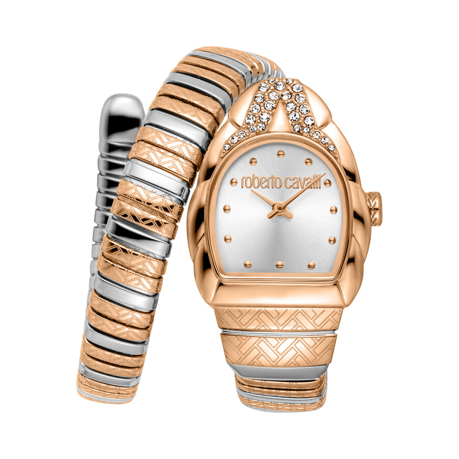 Roberto Cavalli Aurora Silver-tone Dial Ladies Watch RC5L133M0075