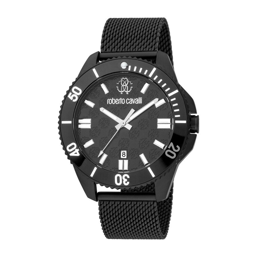 Roberto Cavalli Fashion Watch Quartz Black Dial Men's Watch RC5G013M0075
