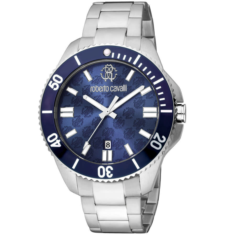 Roberto Cavalli Fashion Watch Quartz Blue Dial Men's Watch RC5G013M0095