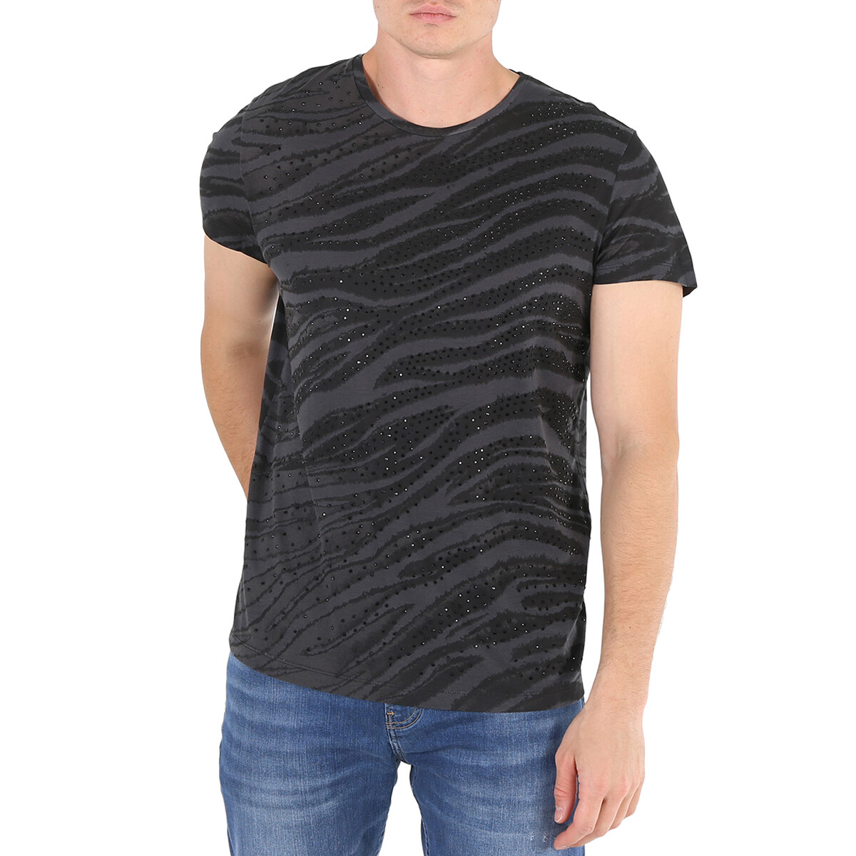 roberto cavalli デニムジャケット メンズ Roberto Cavalli Men's Dark Blue Cotton Denim Jacket, Brand