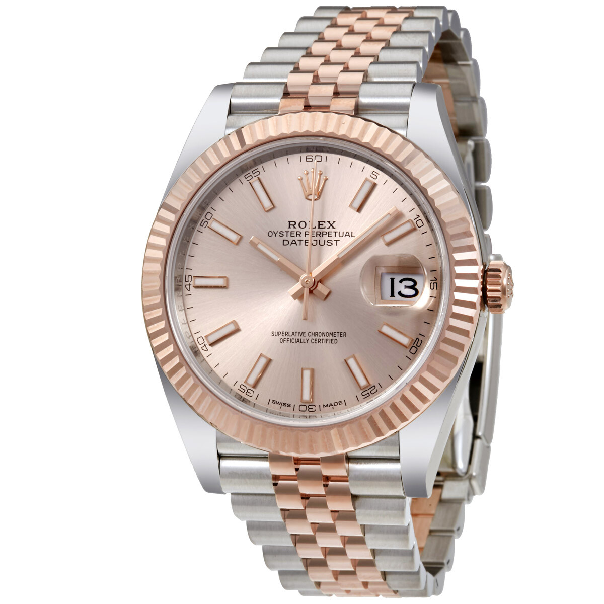 Rolex Datejust 41 Sundust Dial Steel and 18K Everose Gold Men's Watch 126331SNSJ