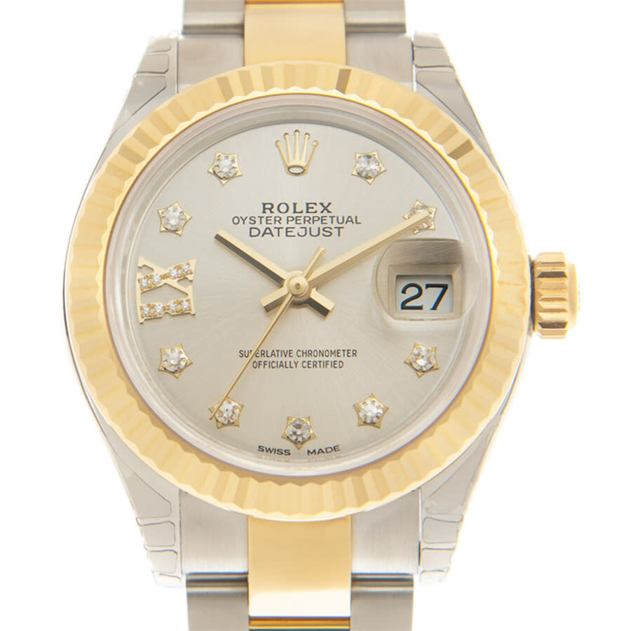 Rolex Lady Datejust Automatic Chronometer Diamond Silver Dial Ladies Watch 279173SDRO