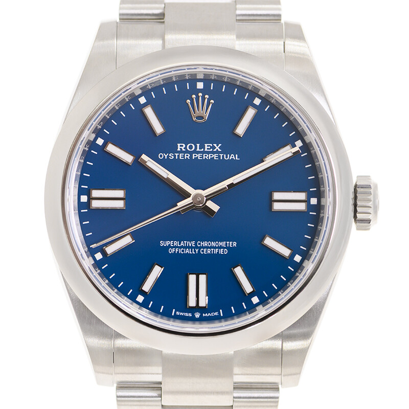 Rolex Oyster Perpetual Automatic Chronometer Blue Dial Men's Watch M134300-0009