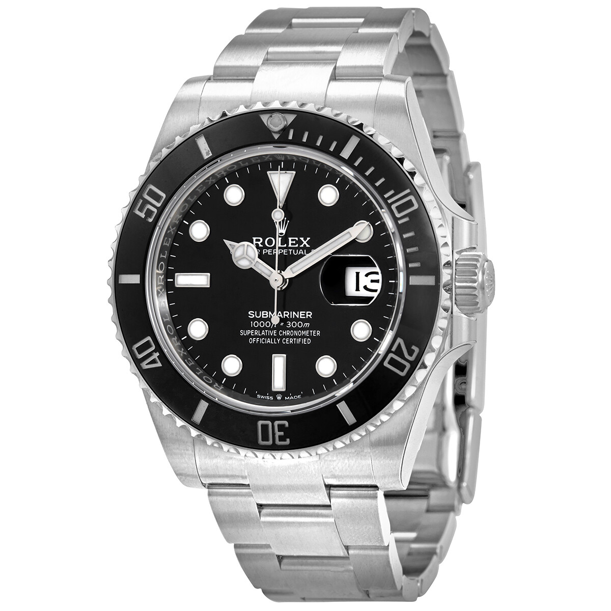 Rolex Oyster Perpetual Submariner Black Dial Black Cerachrom Bezel