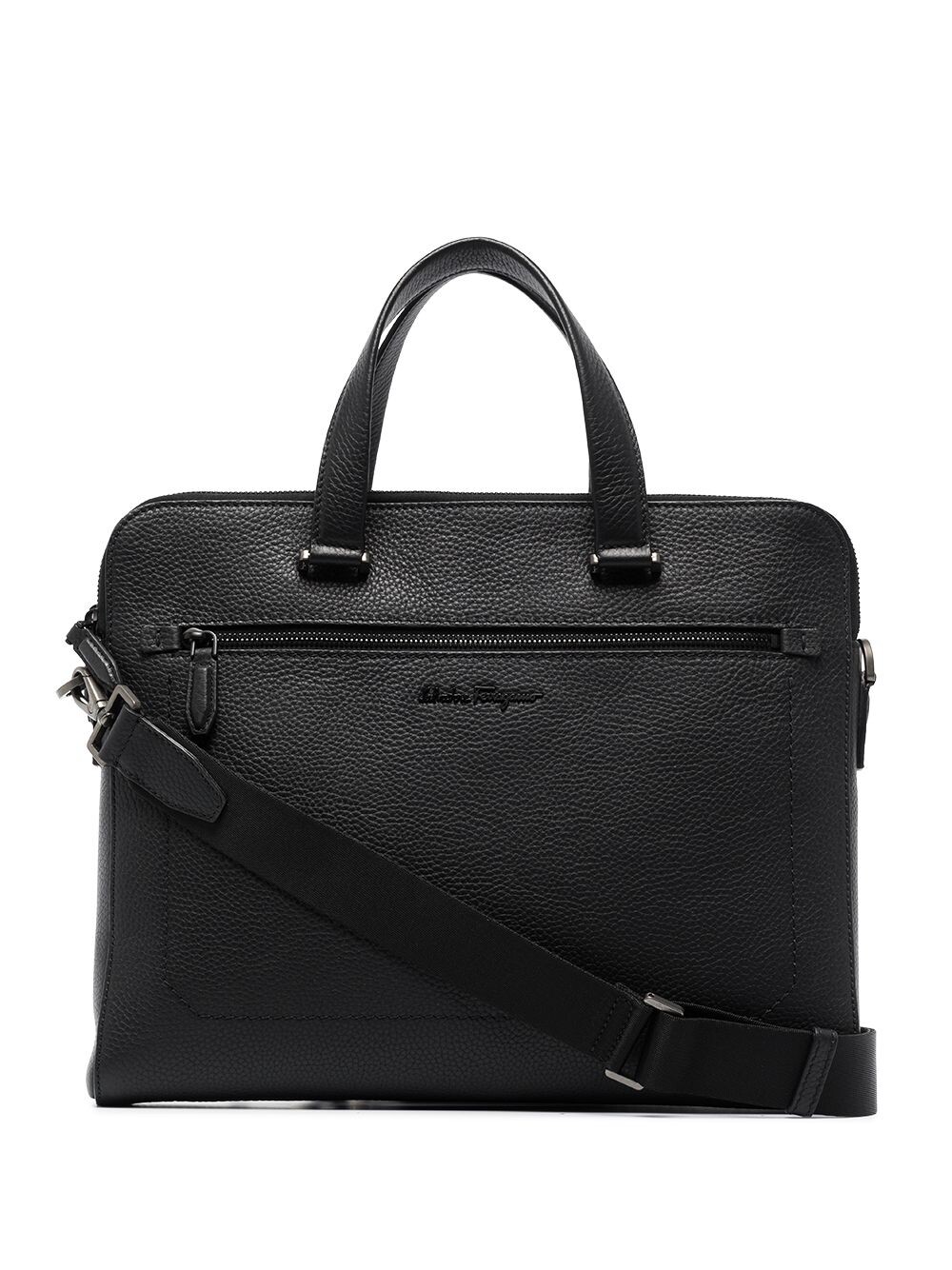 Ferragamo Gancini Business Bag In Black 241150 757923