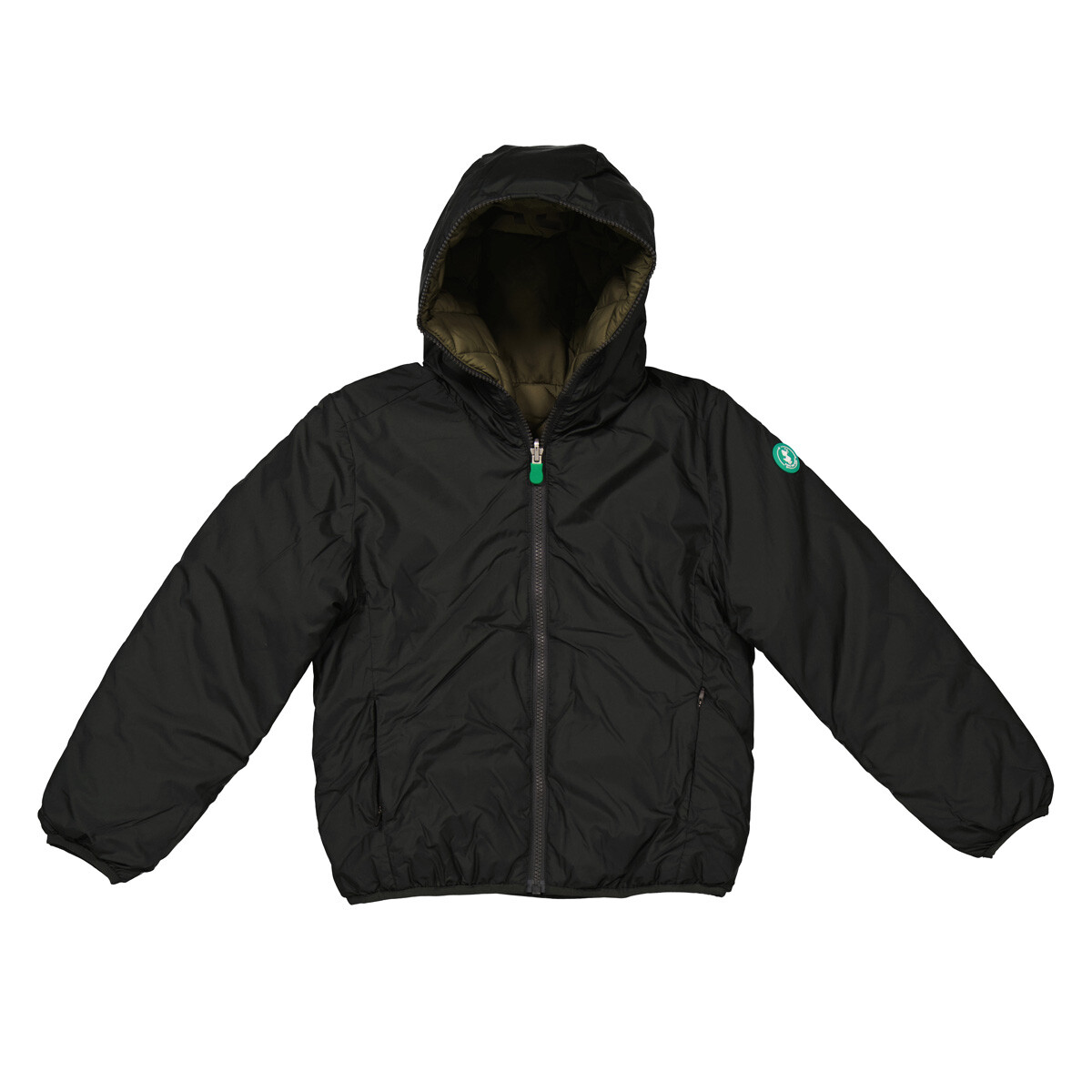 0217-307 ★SAVE THE DUCK/P30414W/size2 Save The Duck Ladies Arctic Logo Shanon Padded Jacket, Brand Size