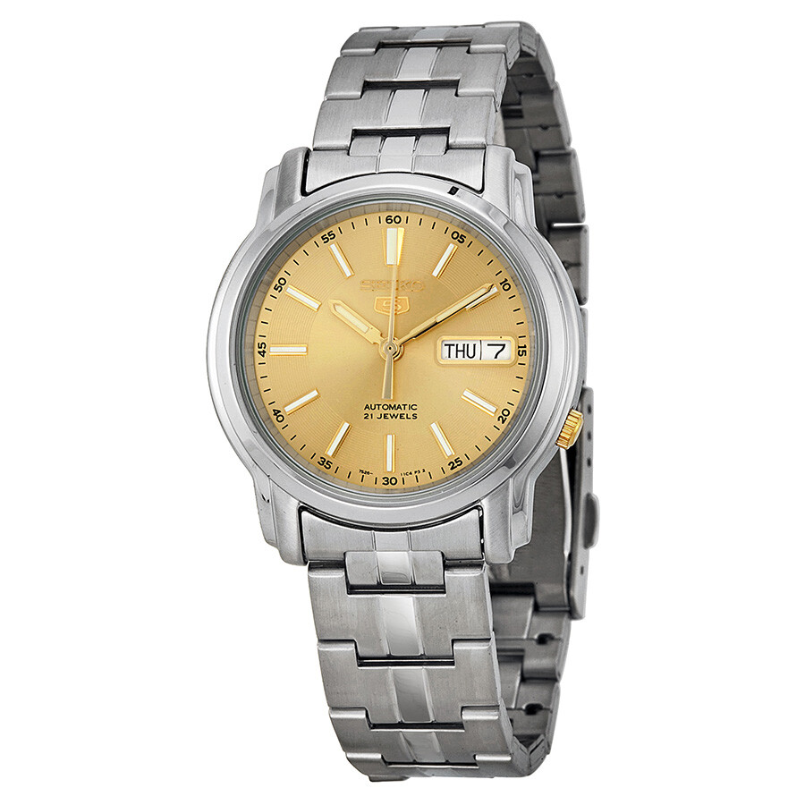 Seiko Automatic Champagne Dial Stainless Steel Men's Watch SNKL81