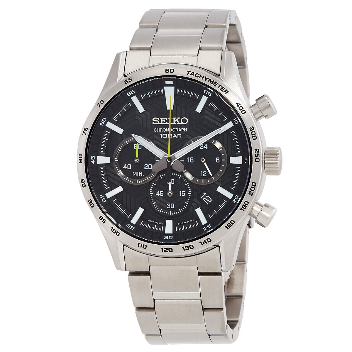 Seiko Chronograph Quartz Black Dial Men's Watch SSB413P1
