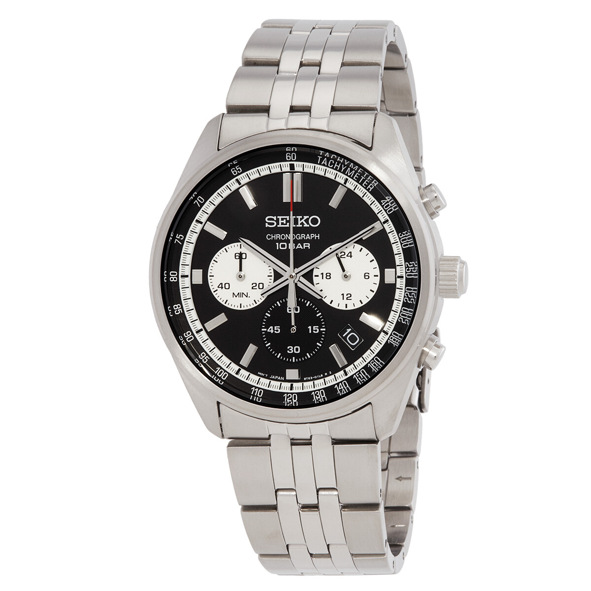 Seiko Chronograph Charcoal Dial Two-tone Men's Watch SKS449