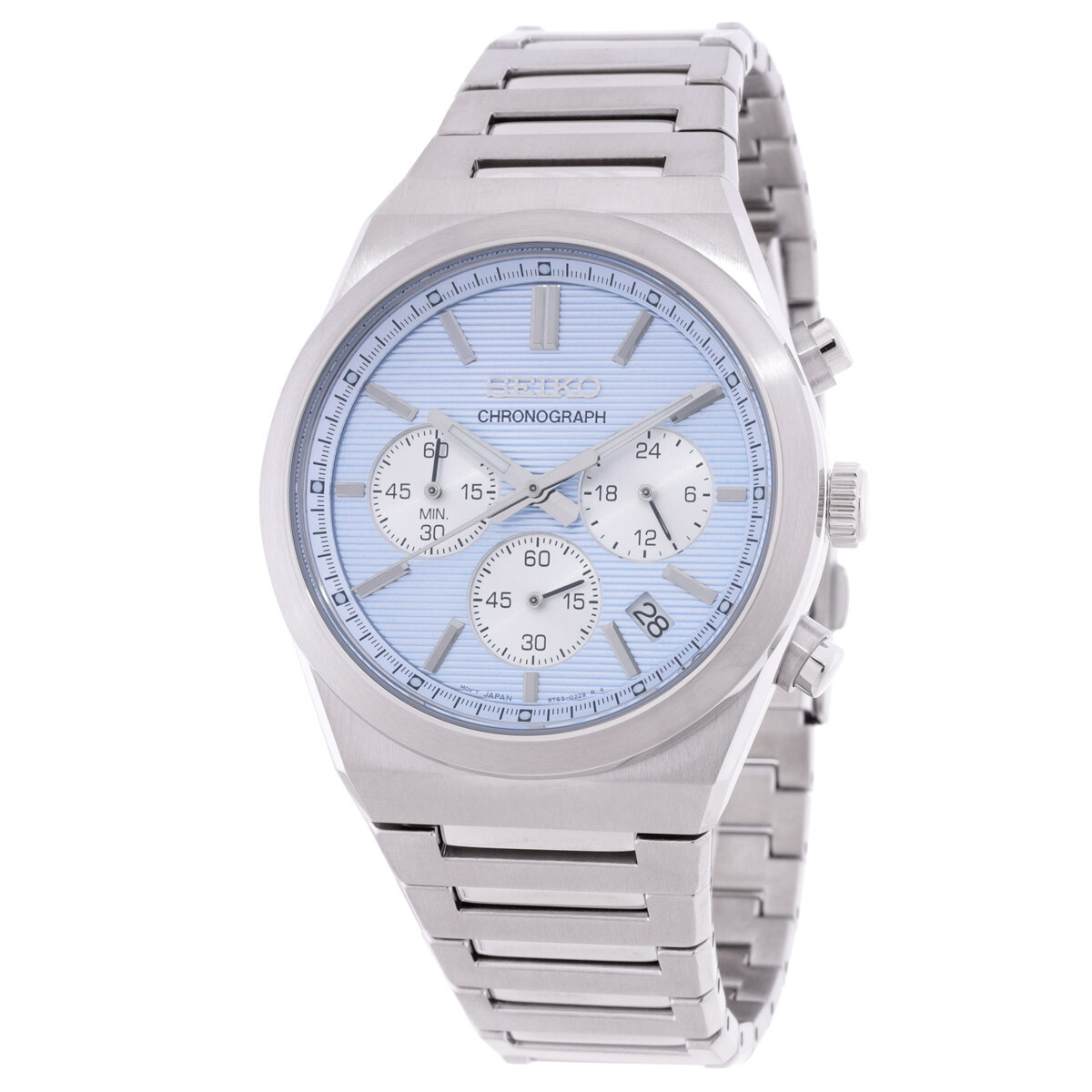 Seiko Sport Chronograph Quartz Light Blue Dial Men's Watch SSB459P1