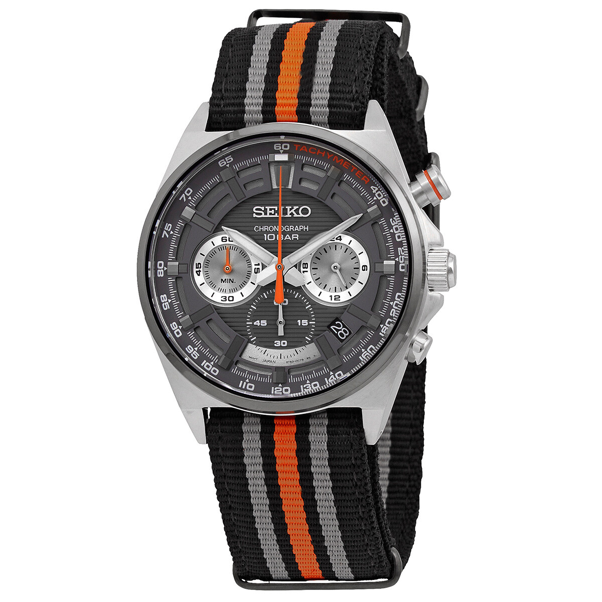Seiko Core Chronograph Quartz Grey Dial Men's Watch SSB403P1