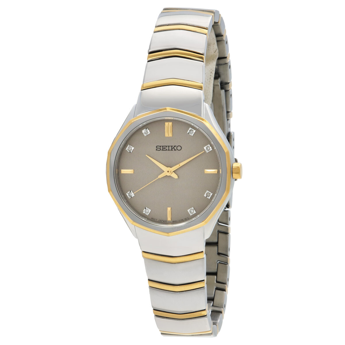 Seiko Quartz Crystal Grey Dial Ladies Watch SUR616P1