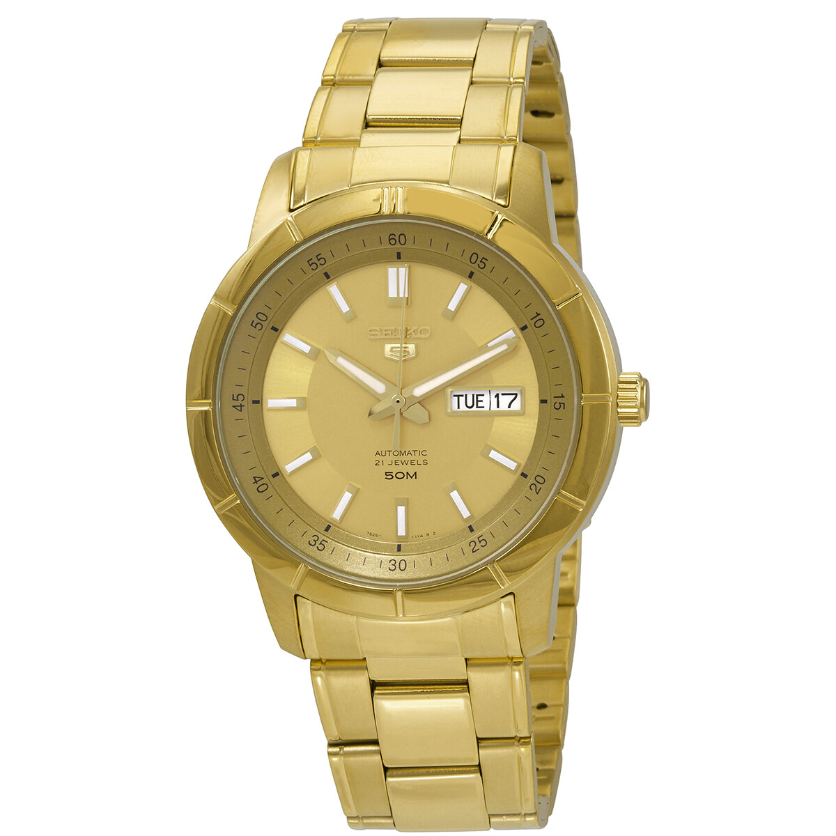 Seiko 5 Automatic Gold Dial Men's Watch SNKN62