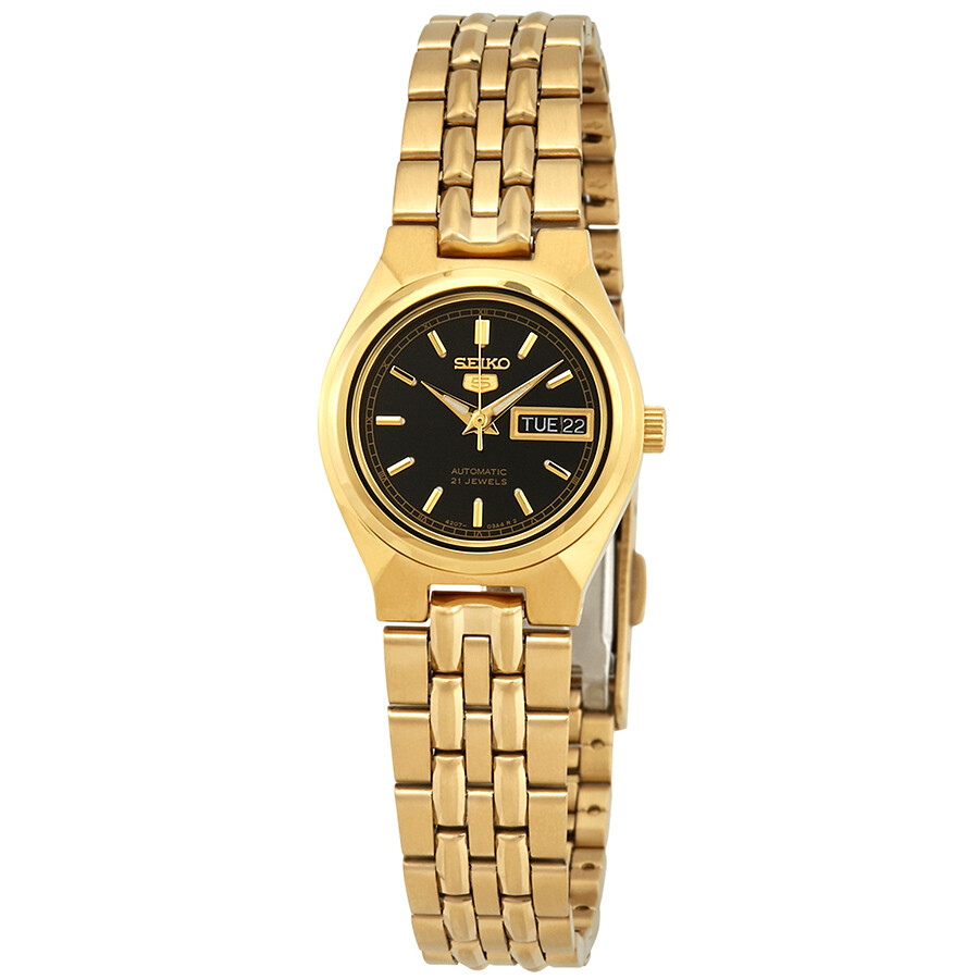 Seiko Series 5 Automatic Black Dial Ladies Watch SYMA06