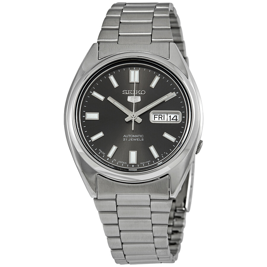 Seiko Automatic Black Dial Stainless Steel Men's Watch
