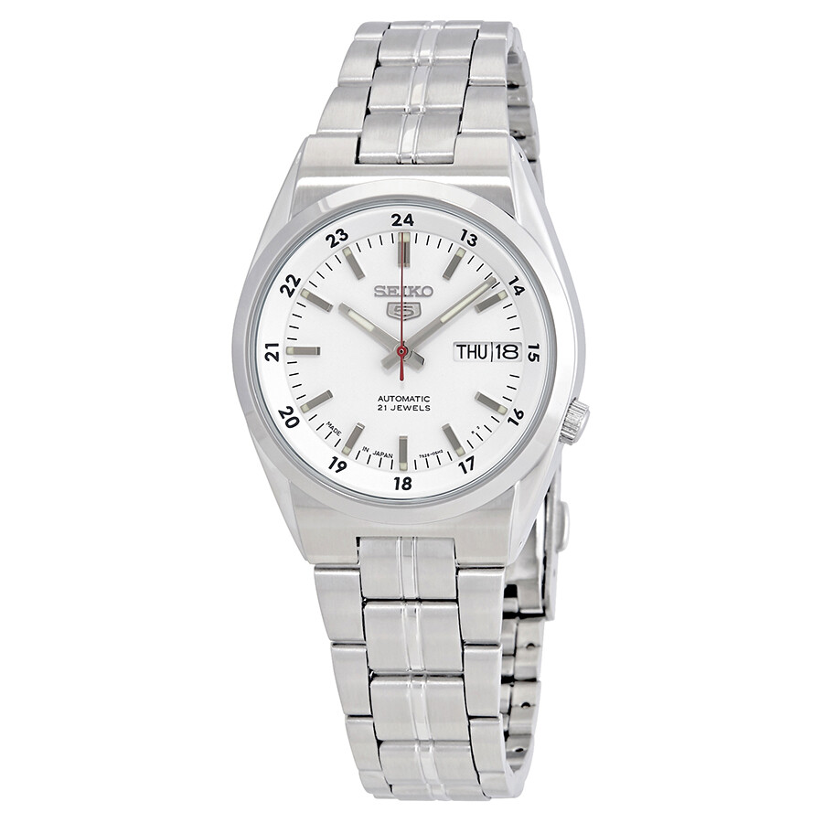 Seiko Series 5 Automatic Date-Day White Dial Men's Watch SNK559J1