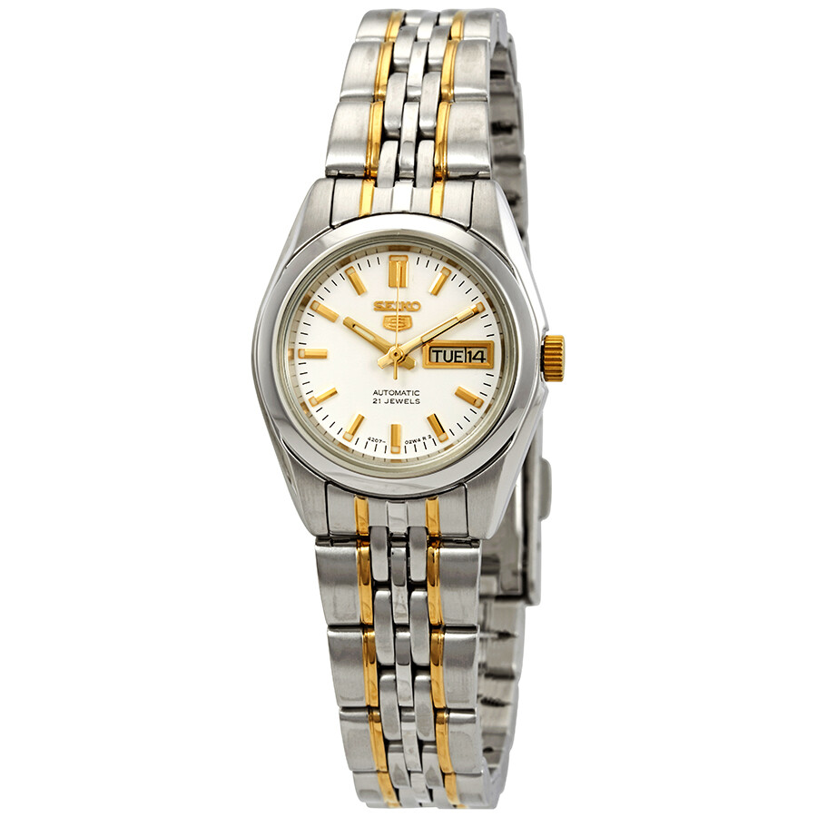 Seiko Series 5 Automatic White Dial Ladies Watch SYMA35