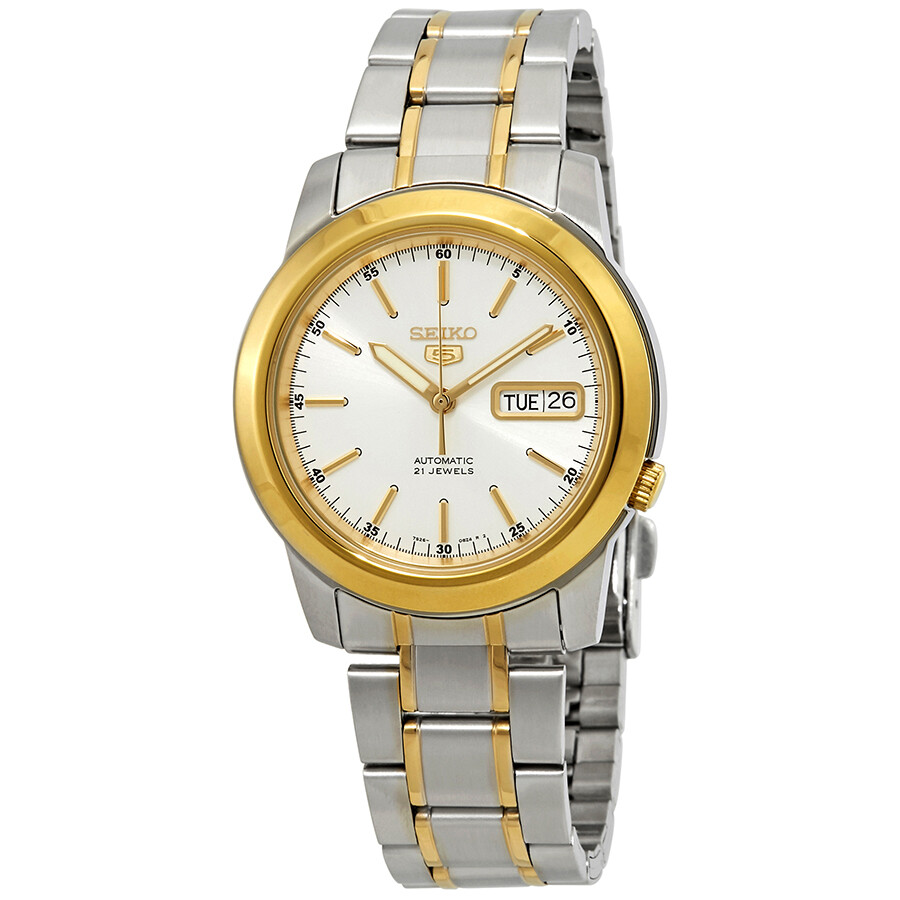 Seiko Series 5 Automatic White Dial Men's Watch SNKE54