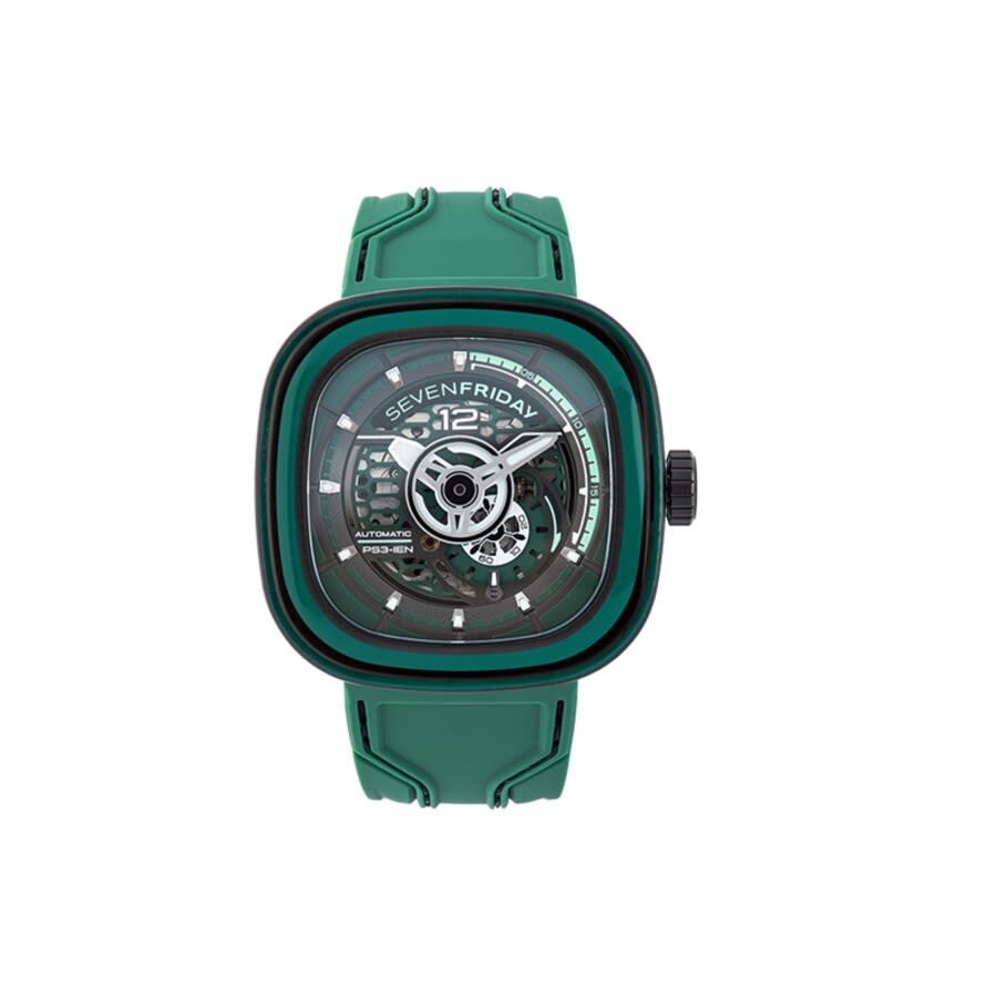 Sevenfriday PS-Colored Carbon Automatic Day-Night Green Dial Men's Watch PS3/05