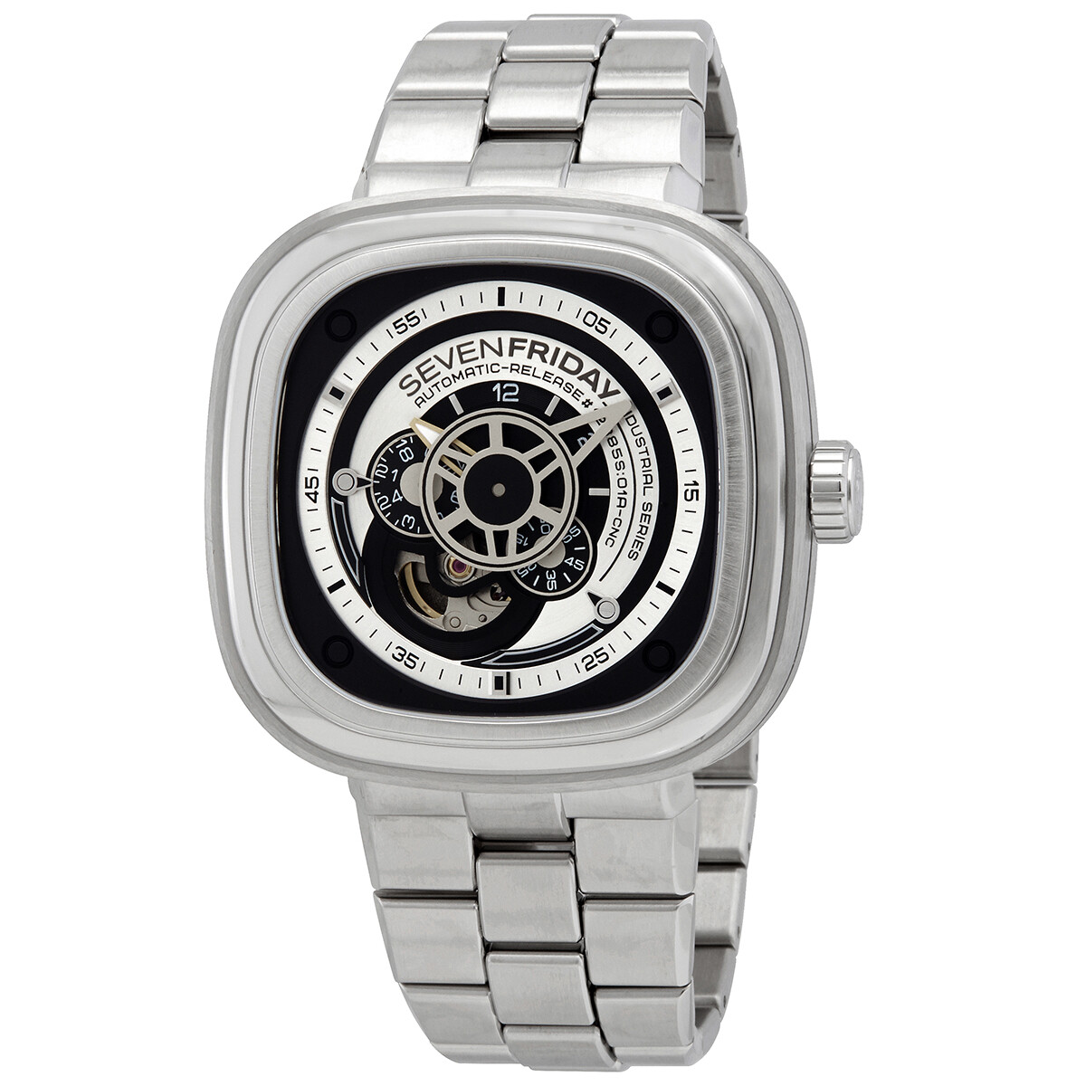 Sevenfriday P-Series Automatic Black Dial Men's Watch P1B/01M