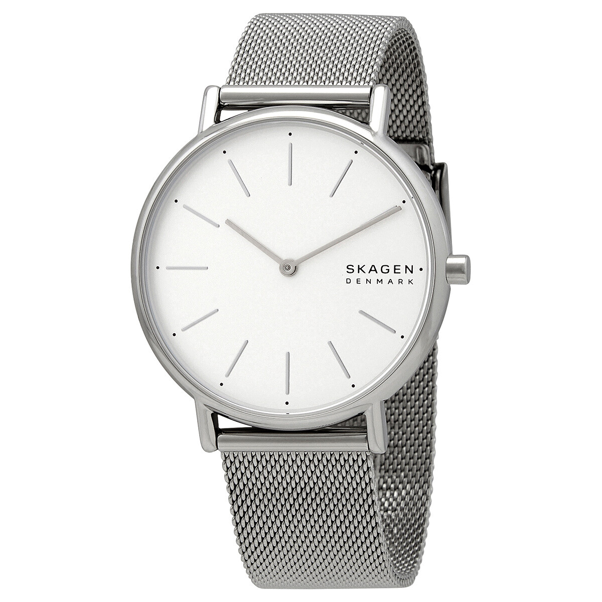 Skagen Signatur Quartz White Dial Stainless Steel Mesh Ladies Watch SKW2785